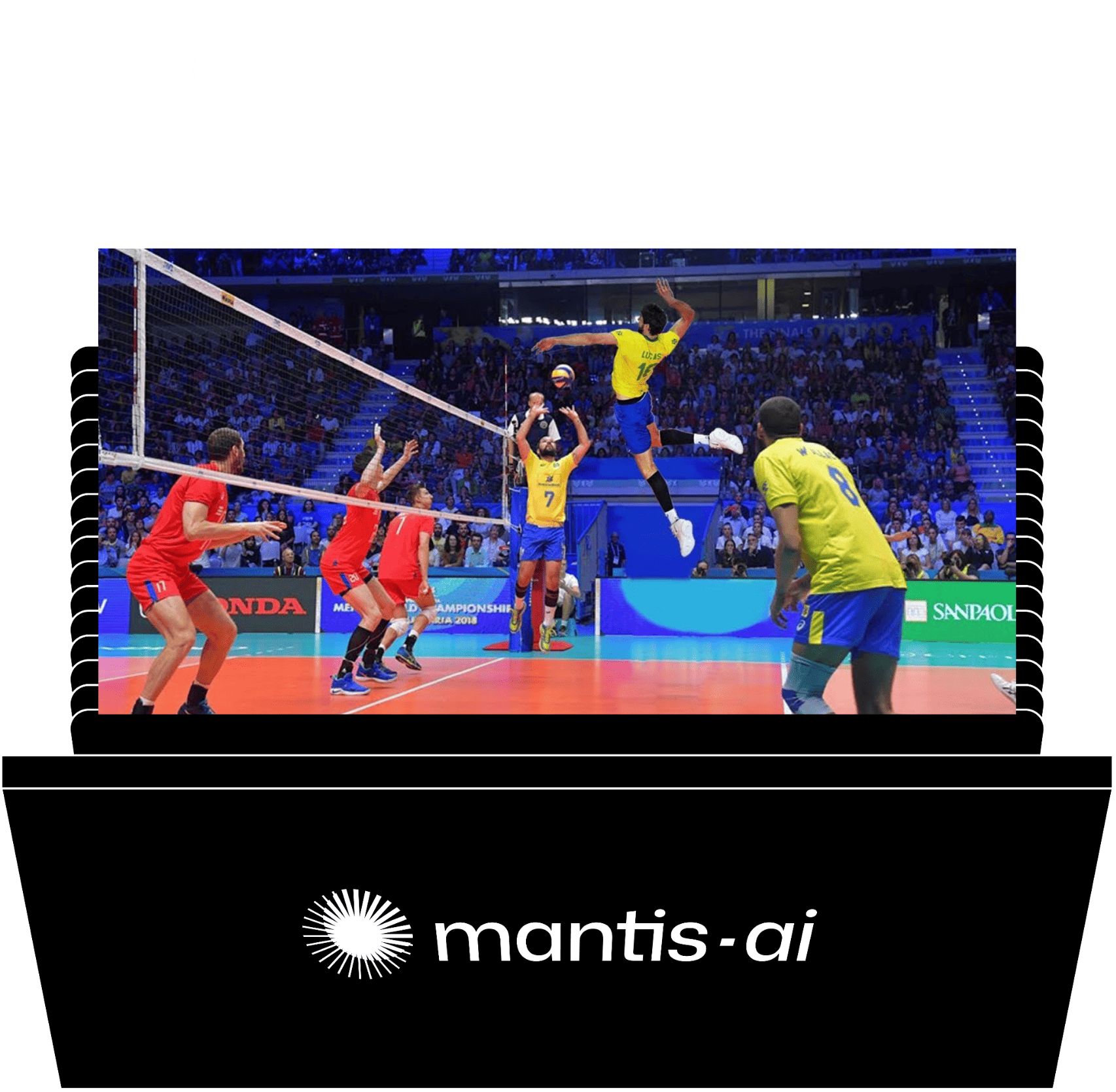 Volleyball player with semantic search interface